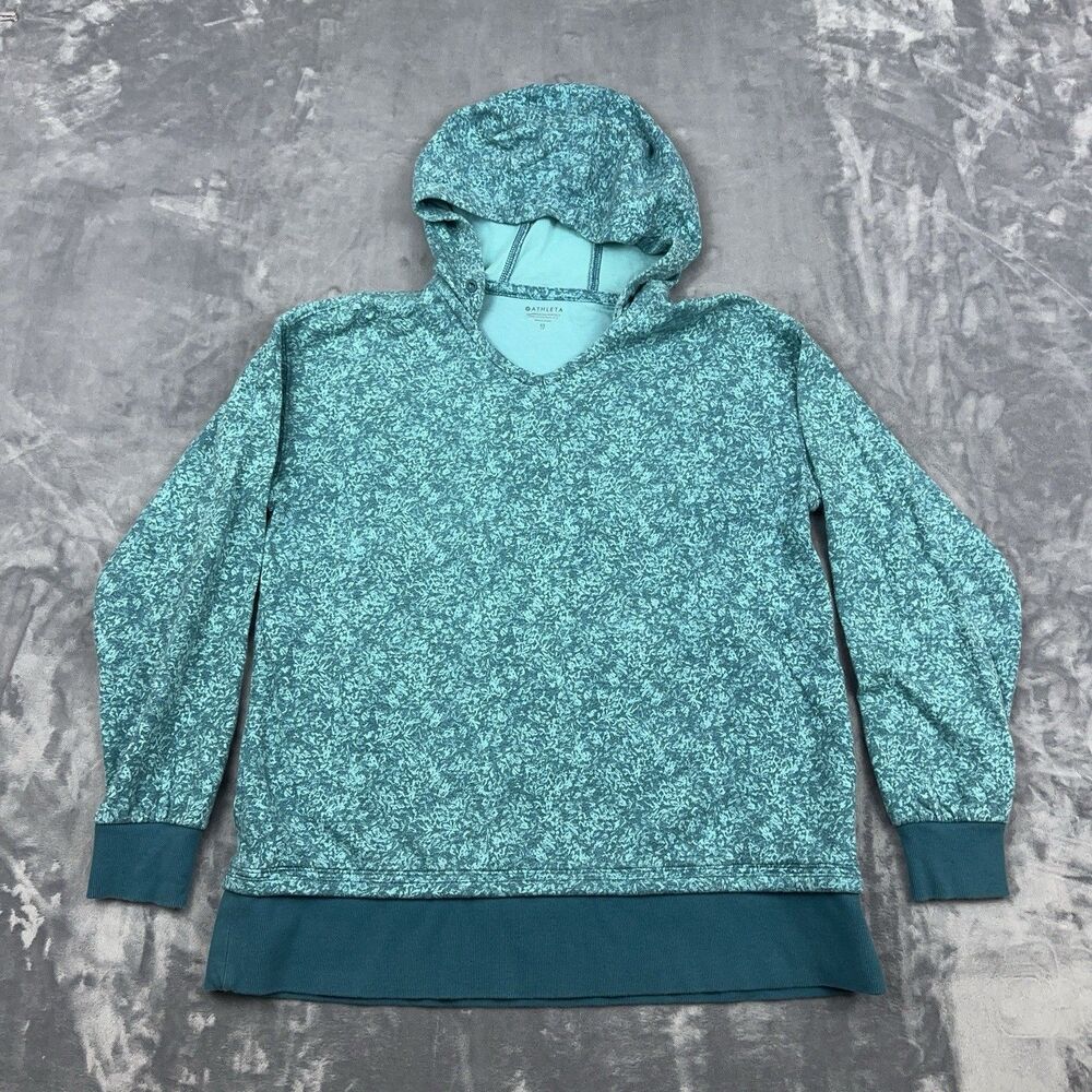Athleta Sweatshirt Womens Size XS Teal Sundown Alliance Hoodie Pullover